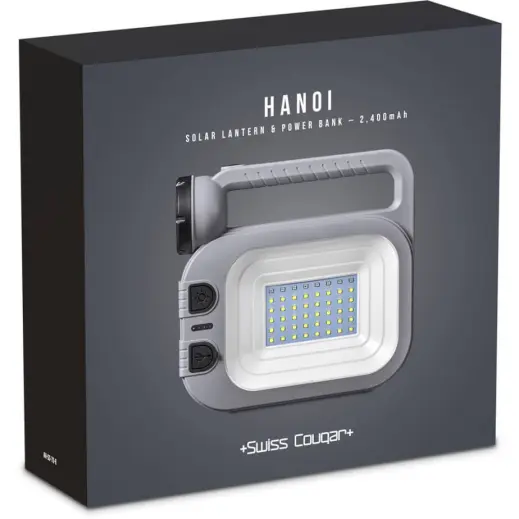 Swiss Cougar Hanoi Solar Lantern & Power Bank Box